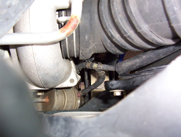 The turbo hoses that need removing